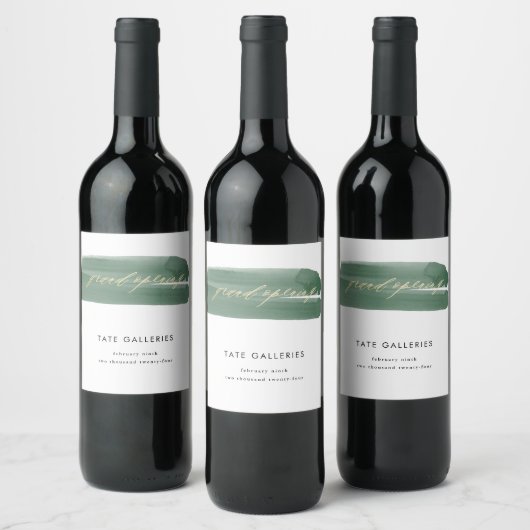 Étiquette Pour Bouteilles De Vin Ouverture solennelle Ruban Vert (Bouteilles)