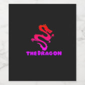 Étiquette Pour Bouteilles De Vin oval de dragon (Étiquettes simples)