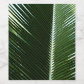 Étiquette Pour Bouteilles De Vin Overlapping Palm Fronds Tropical Green Abstract (Étiquettes simples)