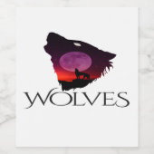 Étiquette Pour Bouteilles De Vin Pacte des loups (Étiquettes simples)
