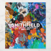 Étiquette Pour Bouteilles De Vin Paint Splatter (Étiquettes simples)