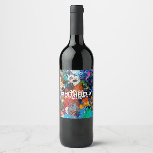 Étiquette Pour Bouteilles De Vin Paint Splatter (Devant)