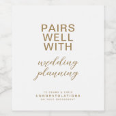 Étiquette Pour Bouteilles De Vin Paire bien avec le Fiançailles de planification Ma (Étiquettes simples)
