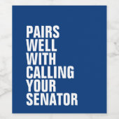 Étiquette Pour Bouteilles De Vin Paires bien avec drôle bleu (Étiquettes simples)