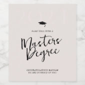 Étiquette Pour Bouteilles De Vin Paires bien avec | Moderne Design Graduation (Étiquettes simples)