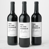 Étiquette Pour Bouteilles De Vin Pairs Well With Baby Announcement Auntie (Bouteilles)