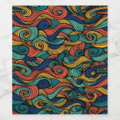 Étiquette Pour Bouteilles De Vin Paisley haché (Étiquettes simples)