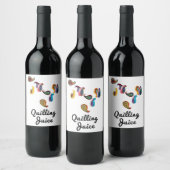 Étiquette Pour Bouteilles De Vin Paisleys Quilled Funny Quilling Jus (6) (Bouteilles)