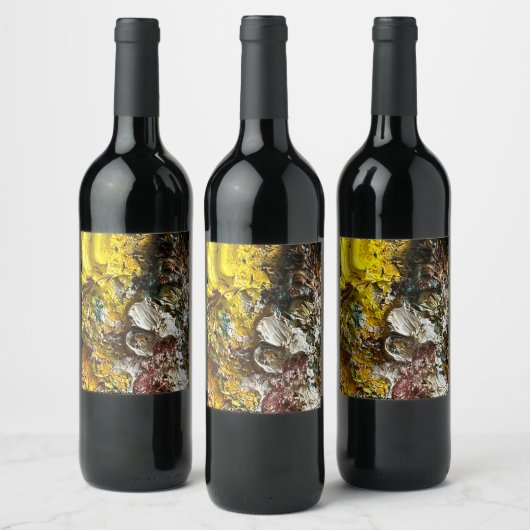Étiquette Pour Bouteilles De Vin Palette d'artiste #1 (Bouteilles)
