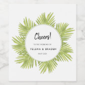 Étiquette Pour Bouteilles De Vin Palmier tropical (Étiquettes simples)