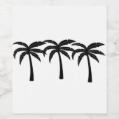 Étiquette Pour Bouteilles De Vin Palmiers tropicaux (Étiquettes simples)