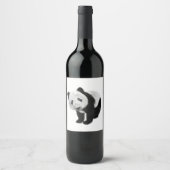 Étiquette Pour Bouteilles De Vin Panda Cub Table réservée (Devant)