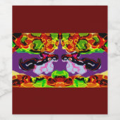 Étiquette Pour Bouteilles De Vin Panneau Boîte en bois de Mug Automne Deux Loups (Étiquettes simples)