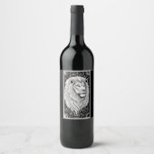 Étiquette Pour Bouteilles De Vin Panneau Léon Zodiaque - Lion astrologique (Devant)