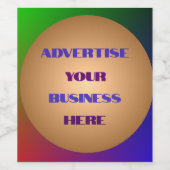 Étiquette Pour Bouteilles De Vin Panneau lumineux de conception d'entreprise multic (Étiquettes simples)