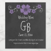 Étiquette Pour Bouteilles De Vin Panneau rouge Rose sauvage (Étiquettes simples)