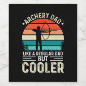 Étiquette Pour Bouteilles De Vin Papa au tir à l'arc (Étiquettes simples)