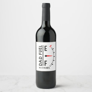Étiquette Pour Bouteilles De Vin Papa Carburant Funny Fête des pères Anniversaire P
