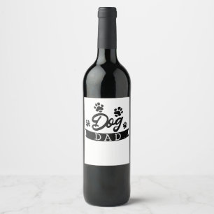 Étiquette Pour Bouteilles De Vin Papa Chien Design Drôle - Idée cadeau pour les pro