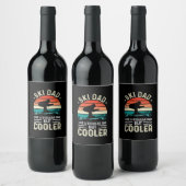 Étiquette Pour Bouteilles De Vin Papa de ski (Bouteilles)
