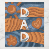 Étiquette Pour Bouteilles De Vin Papa - Joyeuse fête des pères (Étiquettes simples)