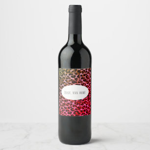 Étiquette Pour Bouteilles De Vin papier, poster de animal, léopard, guépard