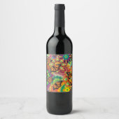 Étiquette Pour Bouteilles De Vin Papillon (Devant)