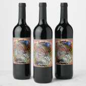 Étiquette Pour Bouteilles De Vin Papillon d'anniversaire (Bouteilles)
