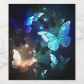 Étiquette Pour Bouteilles De Vin Papillon de nuit (Étiquettes simples)