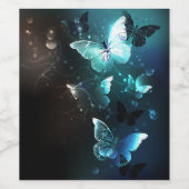 Étiquette Pour Bouteilles De Vin Papillons de nuit (Étiquettes simples)