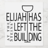 Étiquette Pour Bouteilles De Vin Pâque Vin Bouteille Étiquette Elijah Bâtiment gauc (Étiquettes simples)