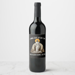 Étiquette Pour Bouteilles De Vin Pâques sortant de ma grotte Jésus