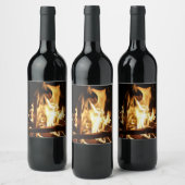 Étiquette Pour Bouteilles De Vin Par les flammes (Bouteilles)