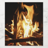 Étiquette Pour Bouteilles De Vin Par les flammes (Étiquettes simples)