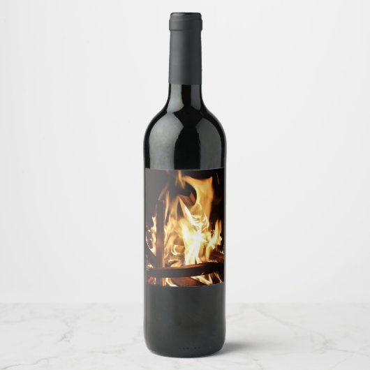 Étiquette Pour Bouteilles De Vin Par les flammes (Devant)