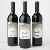 Étiquette Pour Bouteilles De Vin Paradise Beach Sunset Rustic Coastal Mariage (Bouteilles)