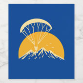 Étiquette Pour Bouteilles De Vin Paramotoring Rétro (Étiquettes simples)