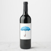 Étiquette Pour Bouteilles De Vin Parapluie (Devant)