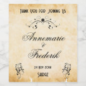 Étiquette Pour Bouteilles De Vin Parchemin Vintage rustique (Étiquettes simples)