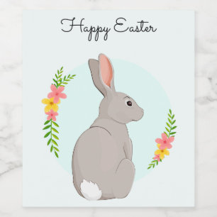 Étiquette Pour Bouteilles De Vin Parfait, Cool Joyeux Pâques, Lapin