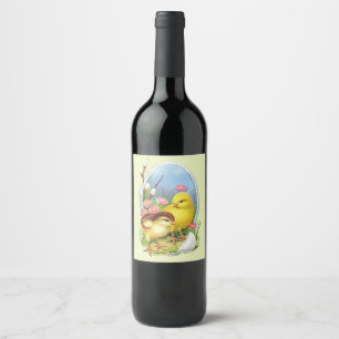 Étiquette Pour Bouteilles De Vin Parfait, Cool Joyeux Pâques, Lapin