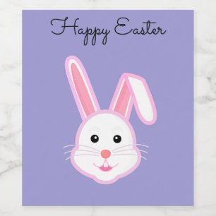 Étiquette Pour Bouteilles De Vin Parfait, Cool Joyeux Pâques, Lapin Violet