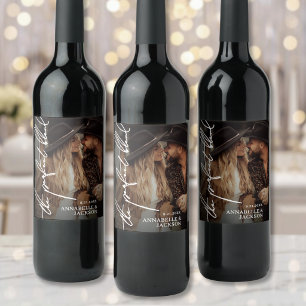 Étiquette Pour Bouteilles De Vin Parfait mélange élégant photo mariage