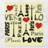 Étiquette Pour Bouteilles De Vin Paris (Étiquettes simples)