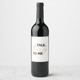 Étiquette Pour Bouteilles De Vin Parle trente à moi Étiquette de vin