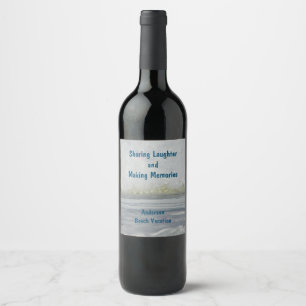 Étiquette Pour Bouteilles De Vin Partage de rires Création de souvenirs Voyage en f
