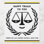 Étiquette Pour Bouteilles De Vin Parti avocat (Étiquettes simples)