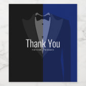 Étiquette Pour Bouteilles De Vin Parti bleu/noir (Étiquettes simples)