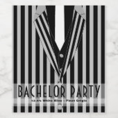 Étiquette Pour Bouteilles De Vin Parti de célibataire Mafia Suit (Étiquettes simples)