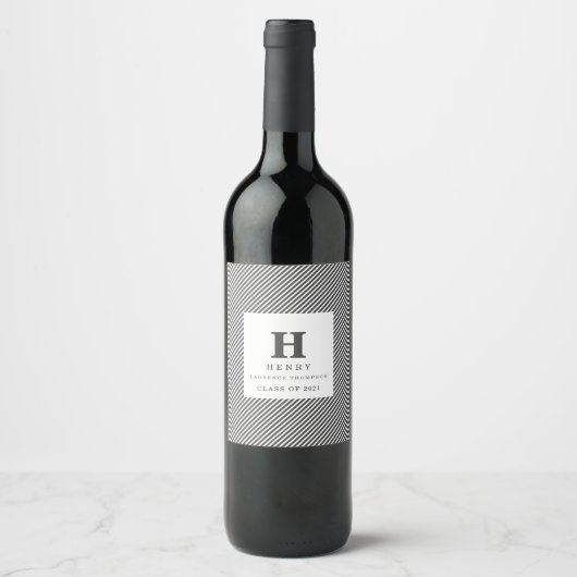 ÉTIQUETTE POUR BOUTEILLES DE VIN PARTIE DE DIPLÔME INITIAL (Devant)